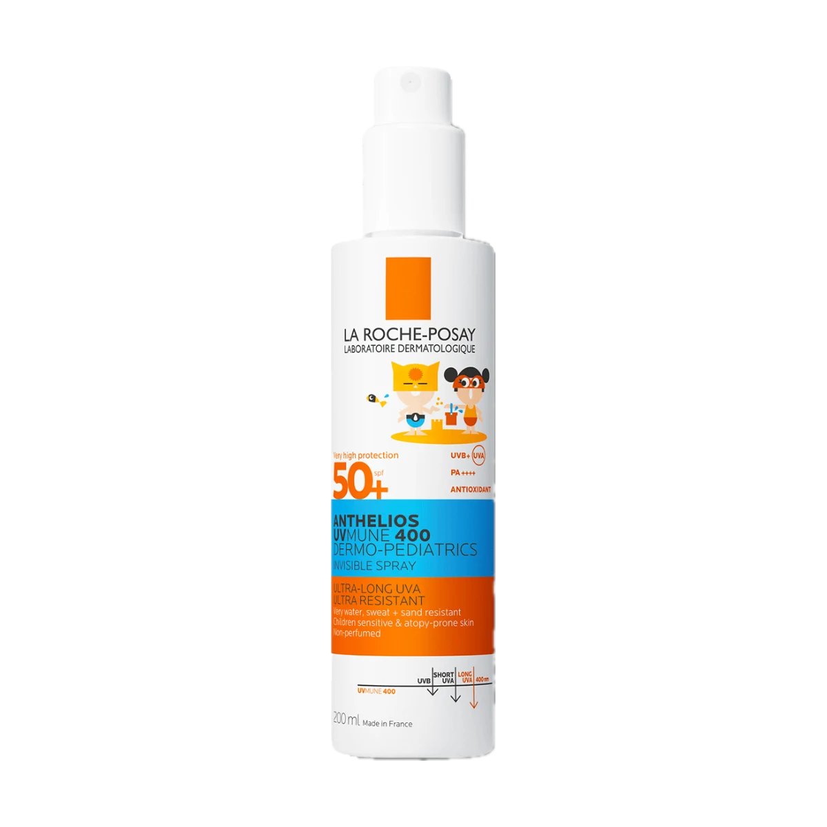 Anthelios UVMune 400 Dermo-Pediatrics onzichtbare spray SPF 50+ van La Roche-Posay