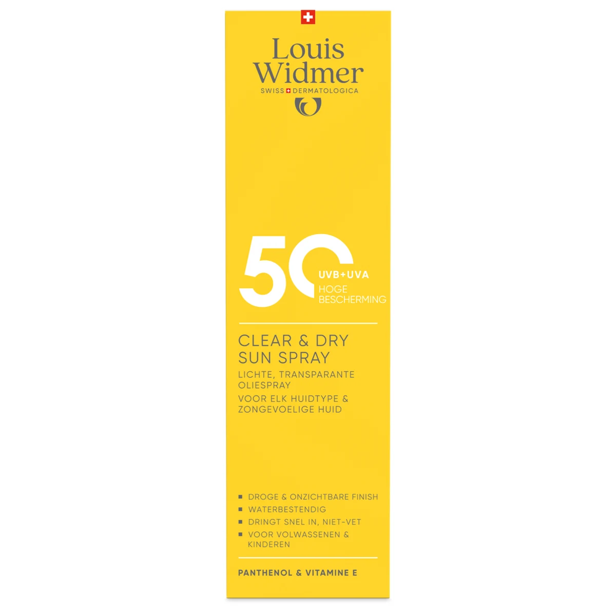 Clear & Dry Sun Spray 50 van Louis Widmer
